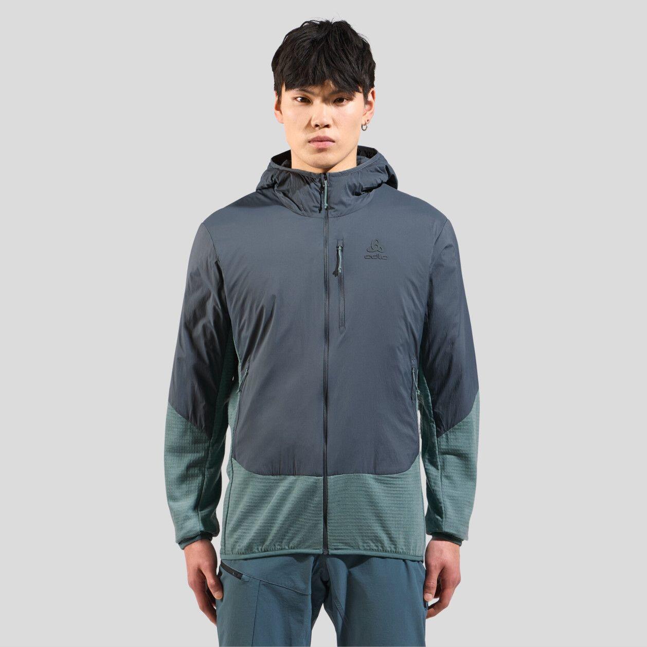 Odlo Ascent Hybrid Jacket Grigio/Blu 3/7