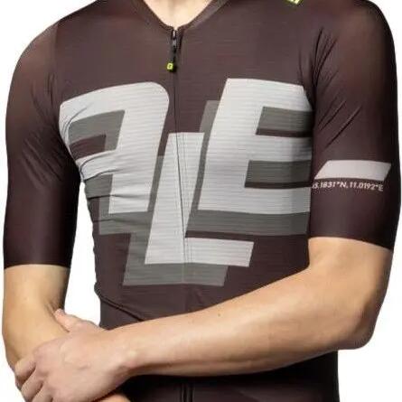 Maillot Manches Courtes Alé Sauvage Marron