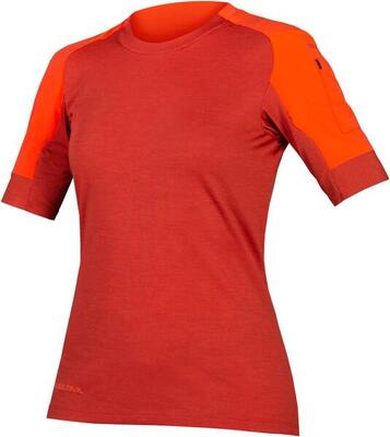 Endura gv500 dames trui met korte mouwen rood