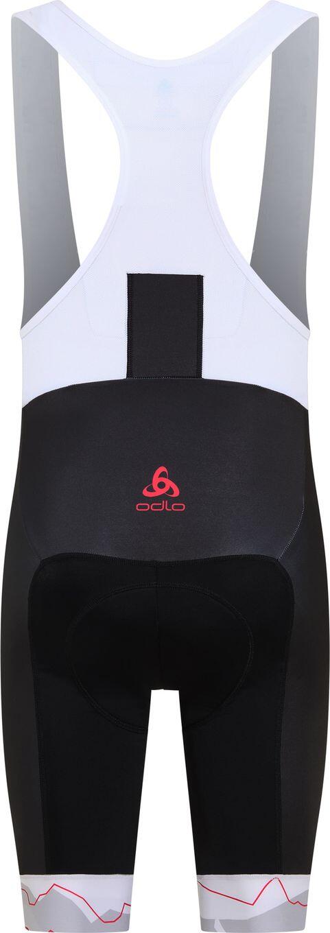 Odlo Performance Pyrénées Bib Calzamaglia - Grigio/Bianco/Rosso 2/2