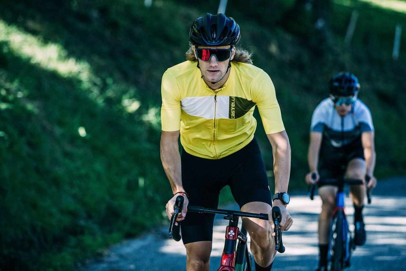 Maglia a manica corta Castelli Prologo 7 Giallo/Grigio Chiaro 3/5