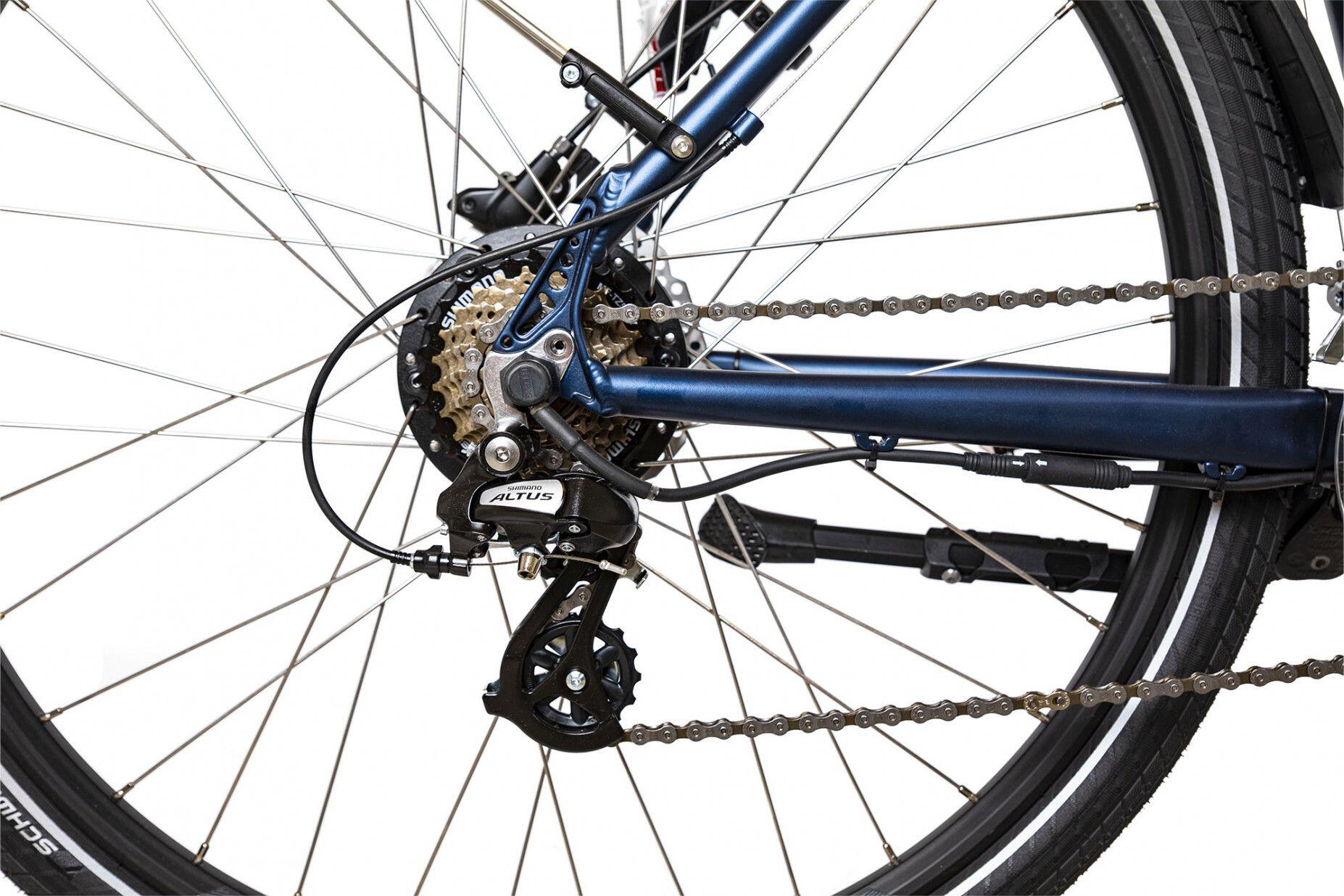 Bicyklet Joseph Elektrische Hybride Fiets Shimano Altus 7S 417 Wh 700 mm Blauw 3/7