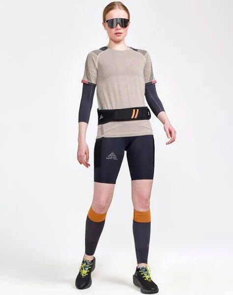 T-Shirt Running Craft Pro Trail Beige/Rose Femme 3/4
