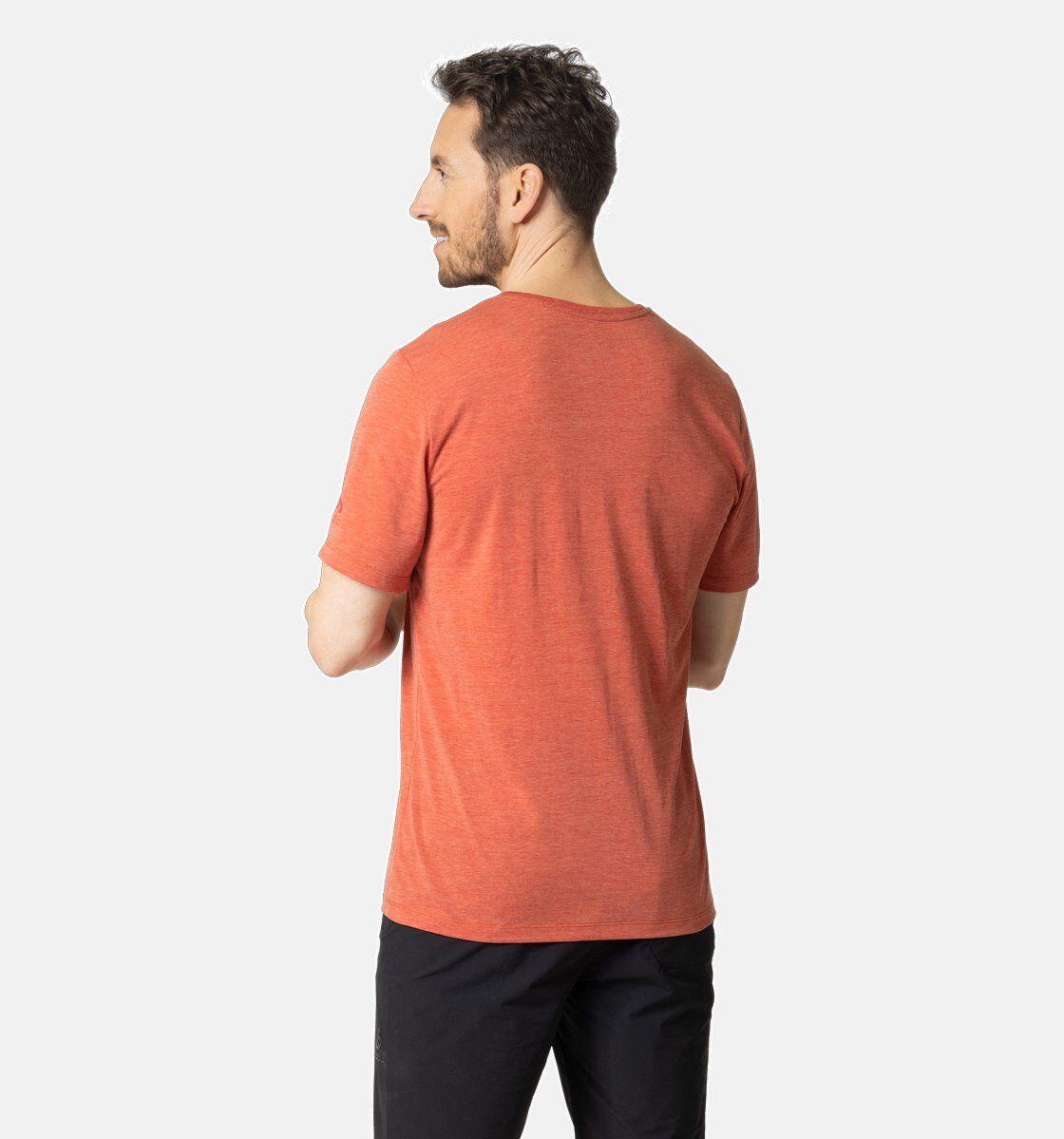 Odlo Ascent 365 Linear Short Sleeve Jersey Red 2/3