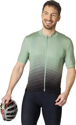 Odlo Zeroweight Kurzarmtrikot mit Reißverschluss Grün / Schwarz
