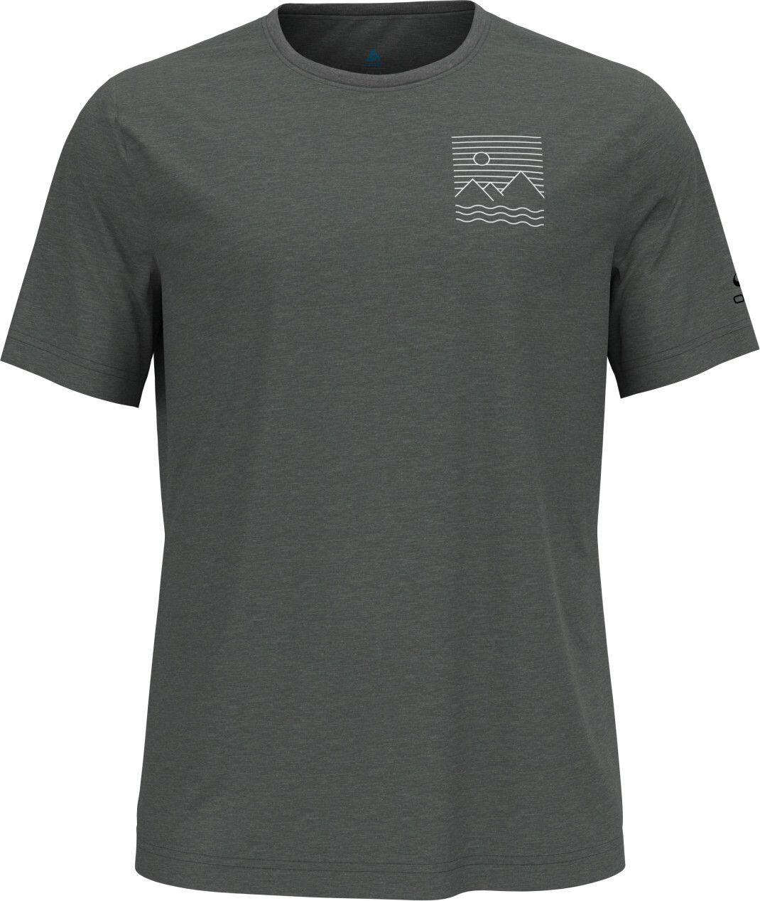 Maillot Manches Courtes Odlo Ascent 365 Linear Gris 3/5