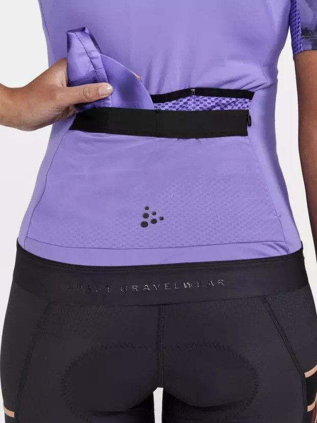 Maillot manches courtes vélo Craft Pro Gravel Violet Femme 4/6