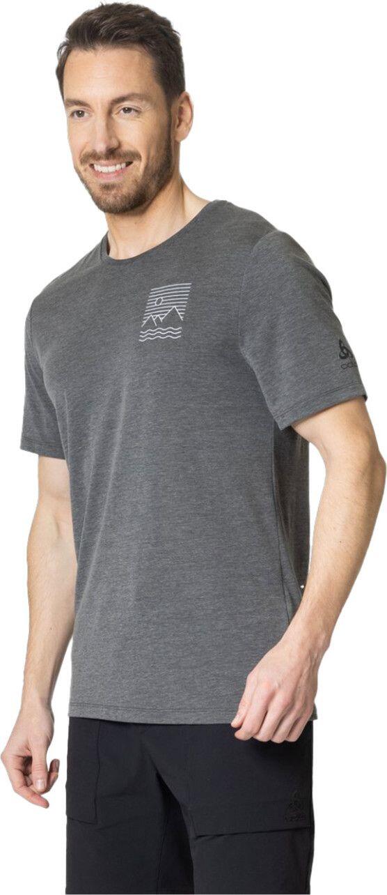 Maillot Manches Courtes Odlo Ascent 365 Linear Gris 1/5