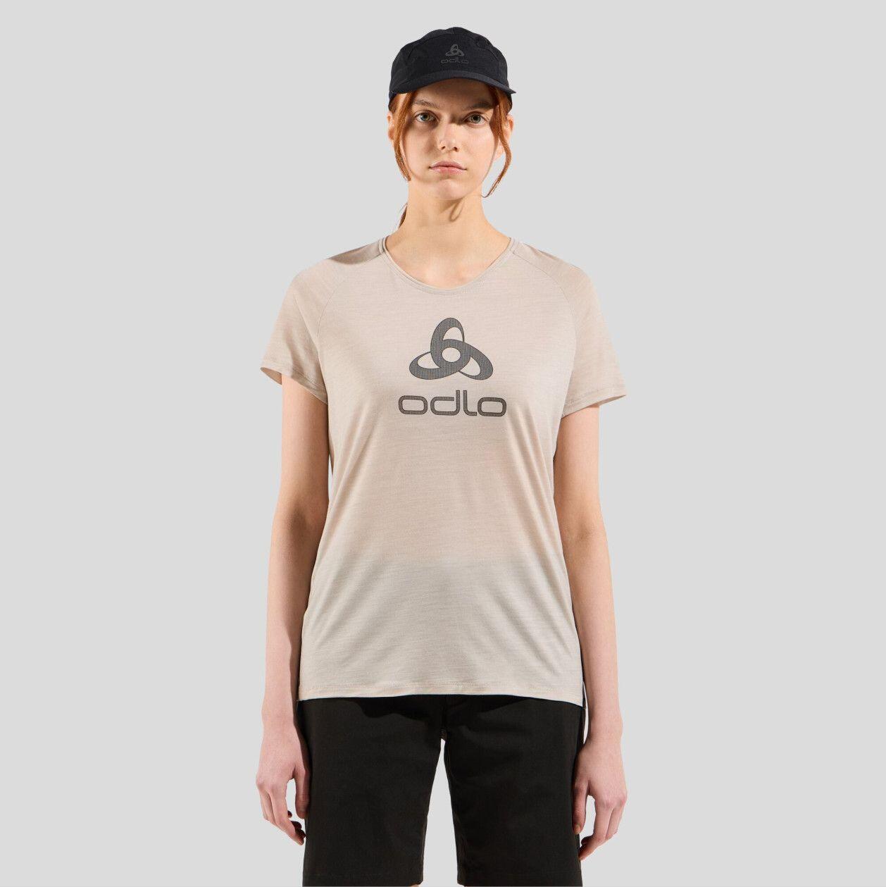 T-Shirt Technique Femme Odlo Ride 365 Performance Wool 130 Beige 3/6