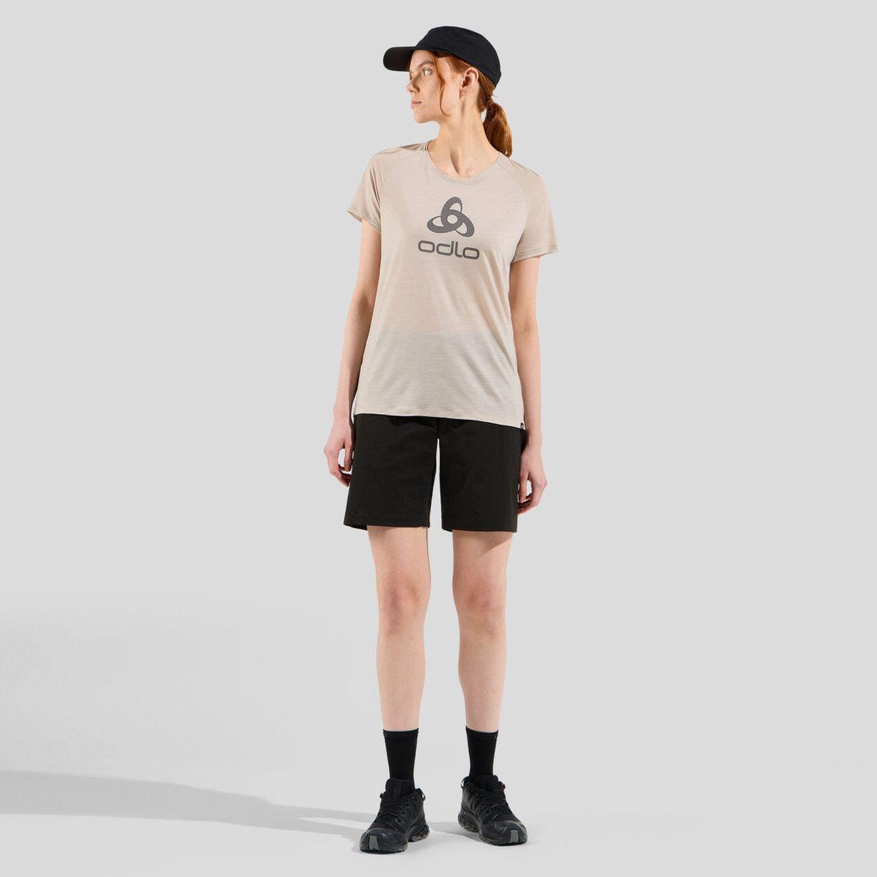 T-Shirt Technique Femme Odlo Ride 365 Performance Wool 130 Beige 5/6