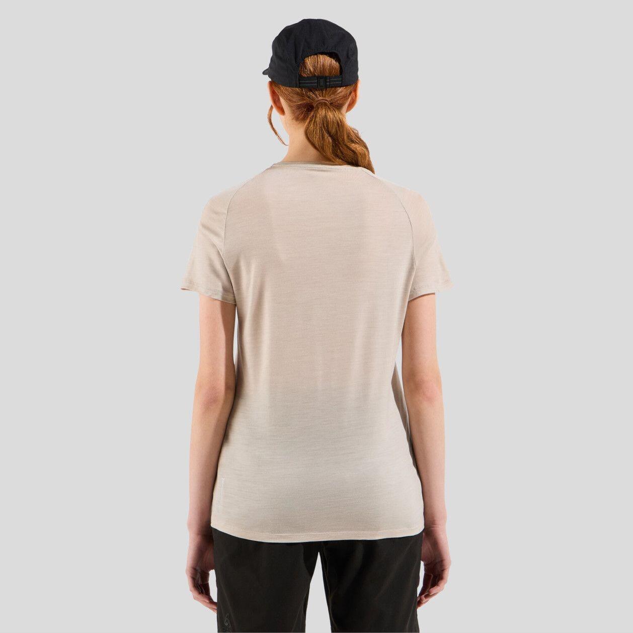 T-Shirt Technique Femme Odlo Ride 365 Performance Wool 130 Beige 4/6