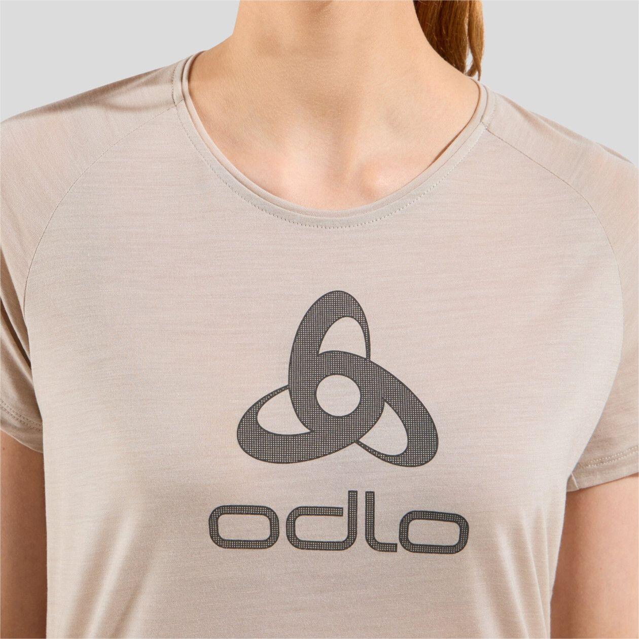 T-Shirt Technique Femme Odlo Ride 365 Performance Wool 130 Beige 6/6