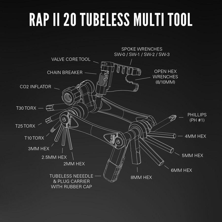 Lezyne Multi Tool RAP II Black 3/4