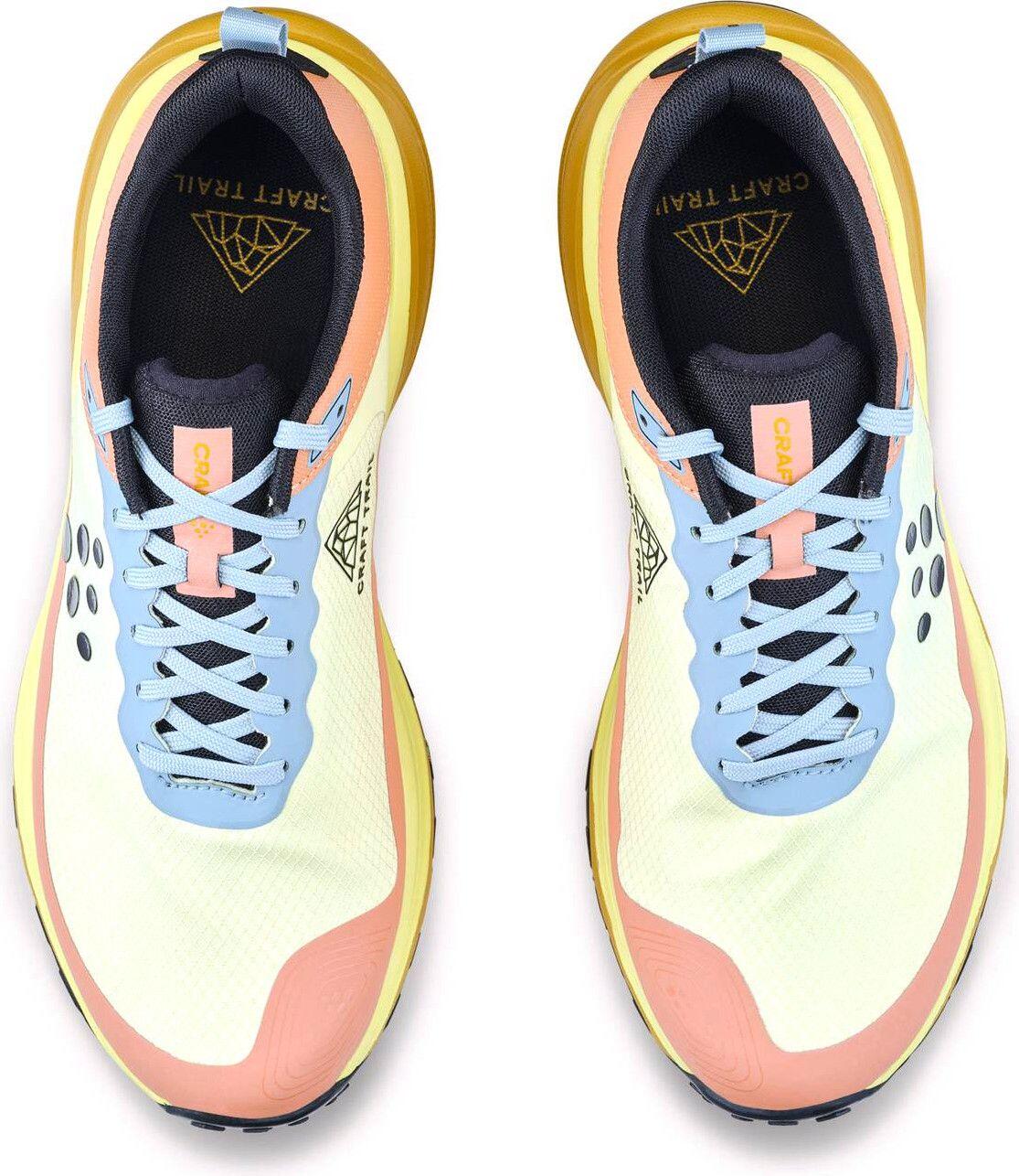 Craft Pure Trail X Pink/Yellow Women's Trail Shoes 5/7