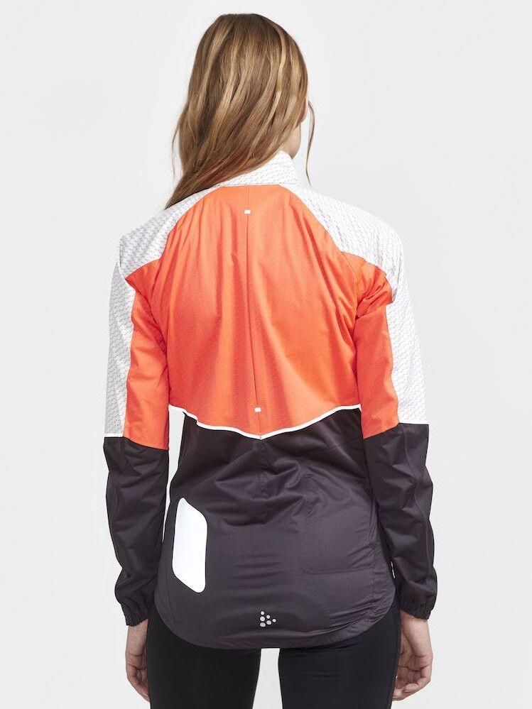 Veste Imperméable Craft ADV Bike Hydro Lumen Corail Noir Femme 2/2
