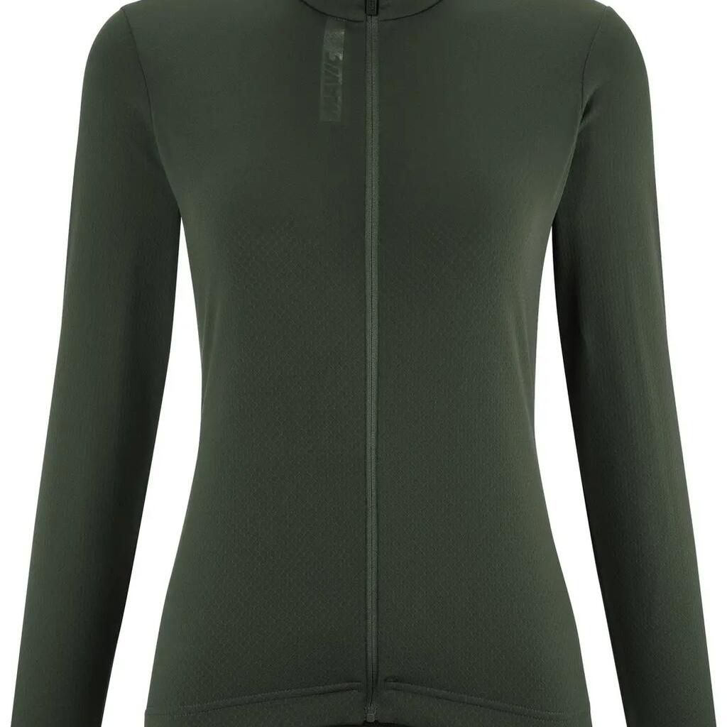 Women's Mavic Aksium Thermo Green long sleeve jersey