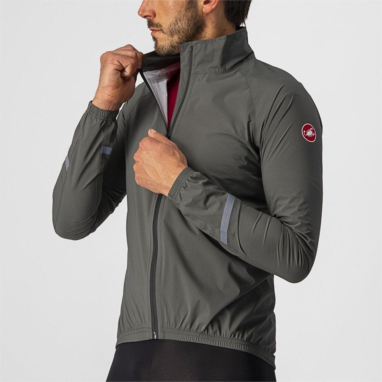 Veste Manches Longues Castelli Emergency 2 Rain Vert 3/4