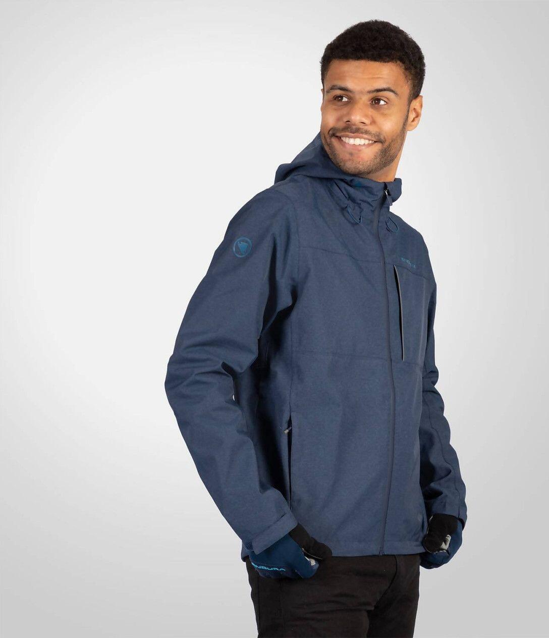 Wasserdichte Jacke Endura Hummvee Marineblau 6/7