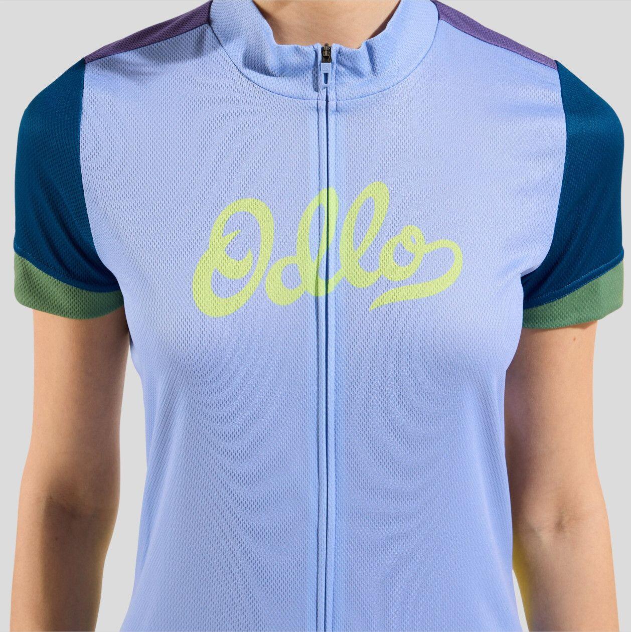Maglia a manica corta Odlo Heritage Essentials Donna Blu/Multi 6/7