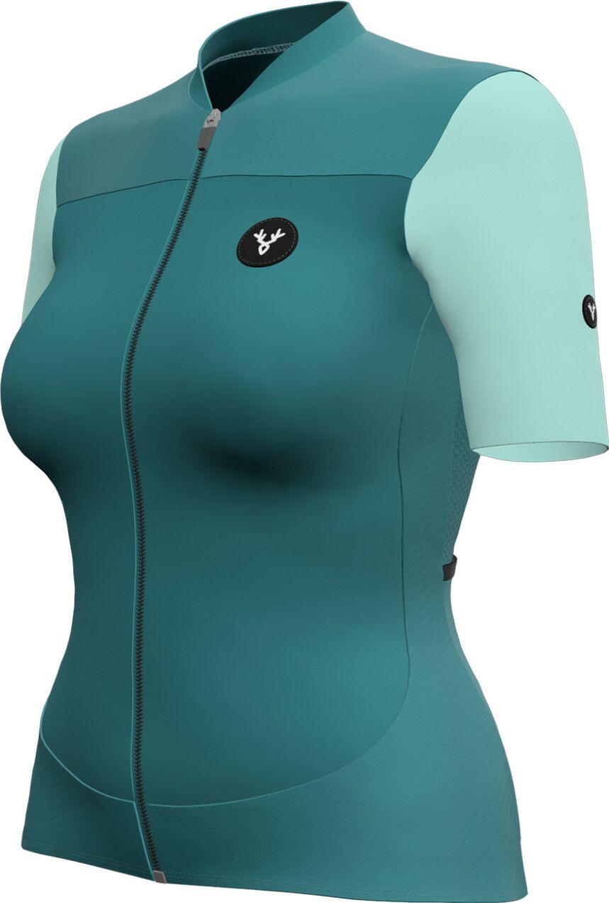 Maillot Manches Courtes Femme LeBram Ventoux Uni Menthe 2/7