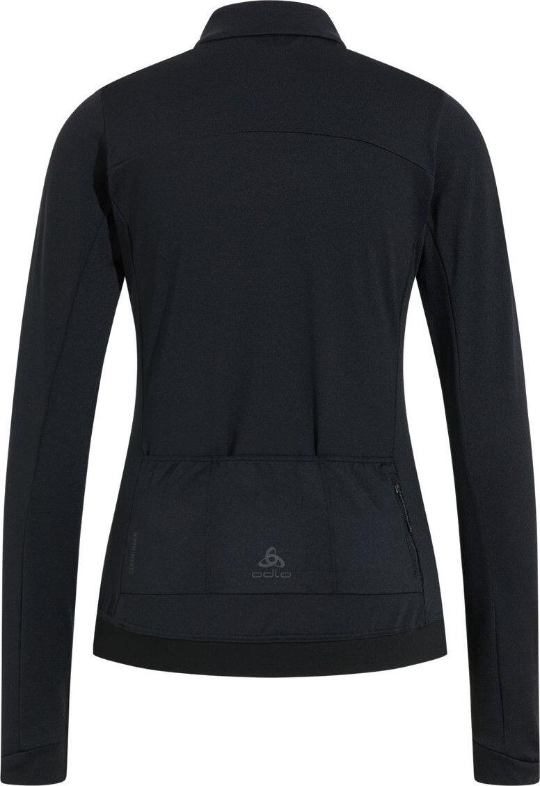Casaco de ciclismo para mulher Odlo Full Zip Zeroweight Ceramiwarm Preto 2/6