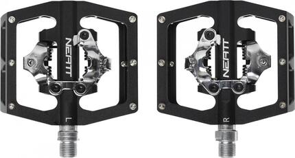 Neatt Double Side Clipless Pedale mit Käfigen SPD Schwarz