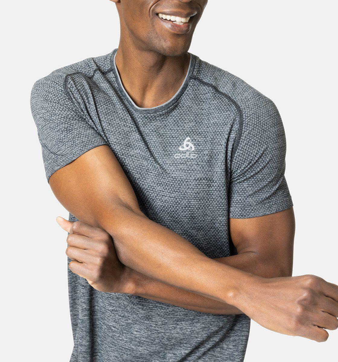 Odlo Essential Seamless Short Sleeve Jersey Grey 4/7