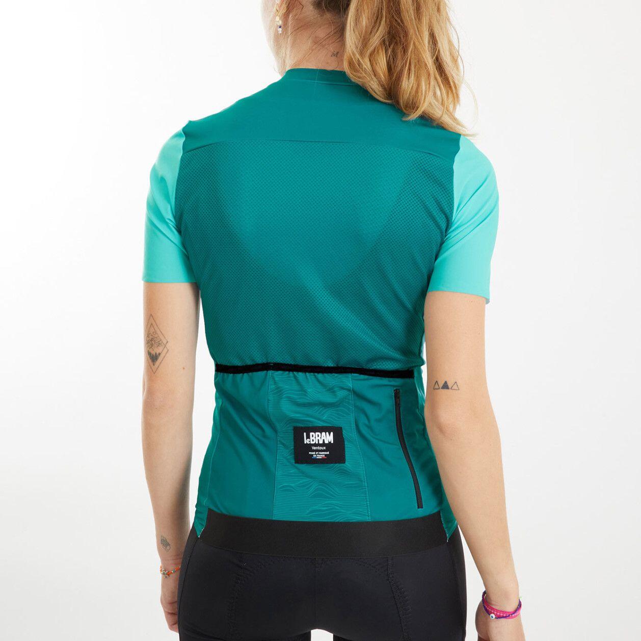 Maillot Manches Courtes Femme LeBram Ventoux Uni Menthe 5/7