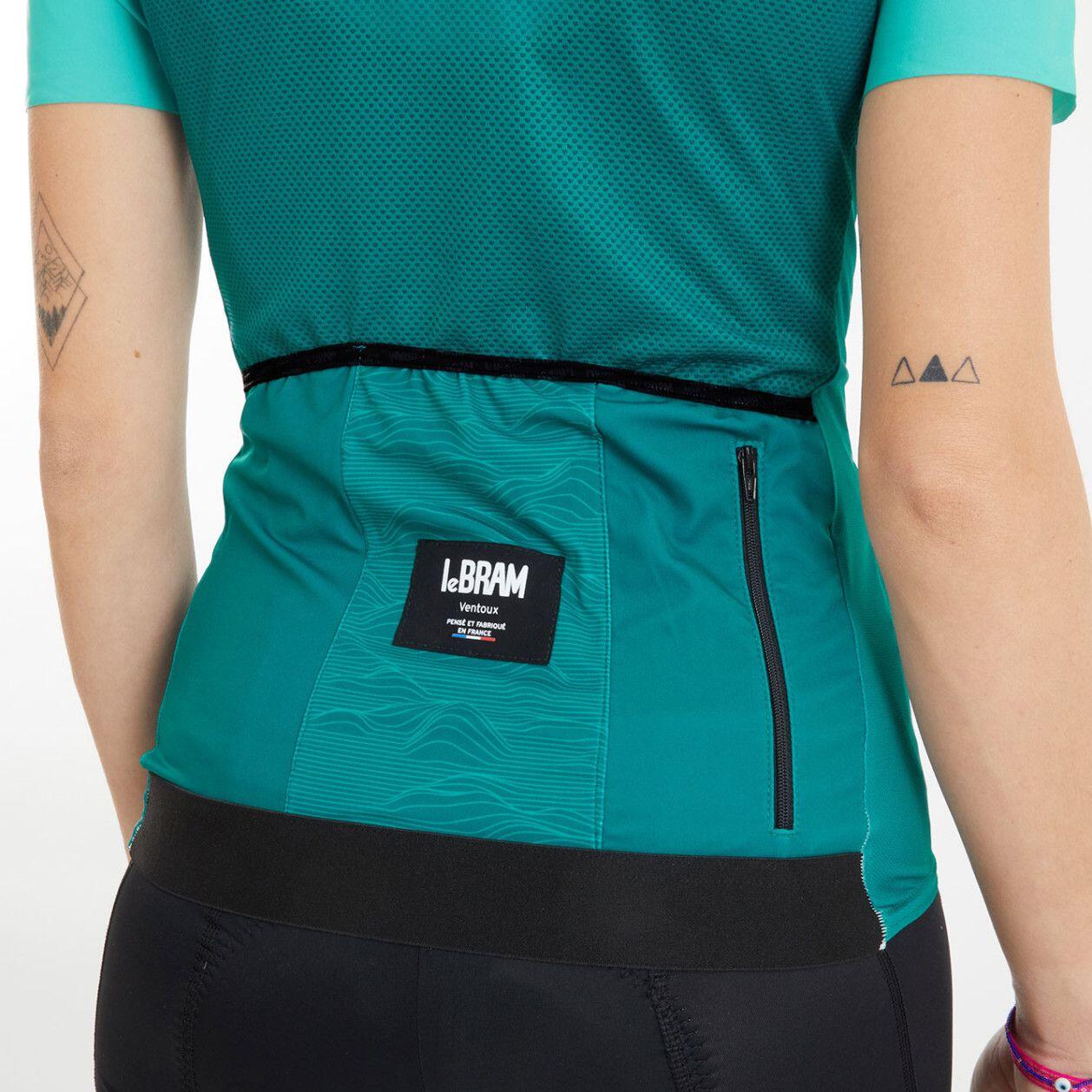 Maillot Manches Courtes Femme LeBram Ventoux Uni Menthe 6/7