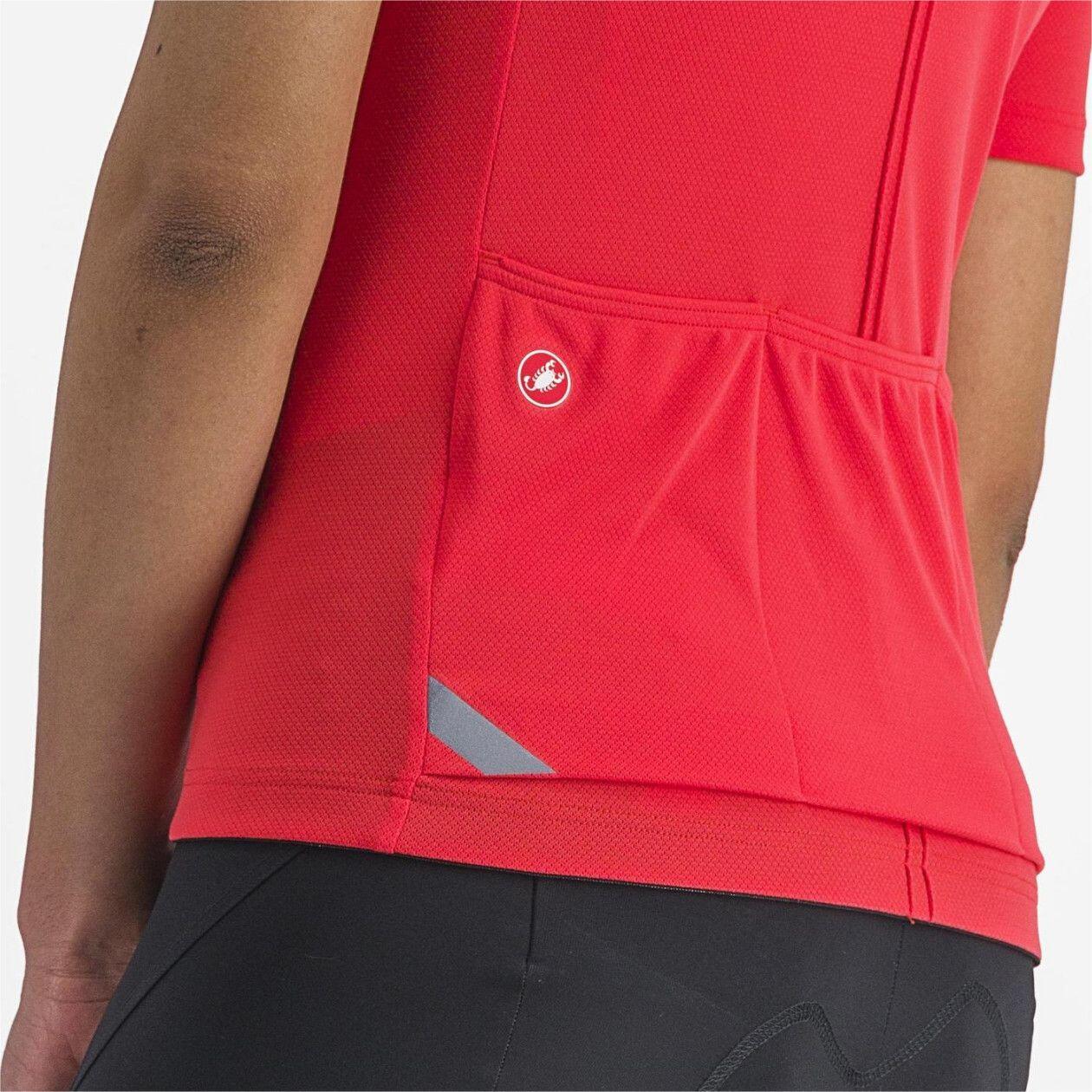 Maillot Manches Courtes Femme Castelli Anima 4 Rouge 3/5