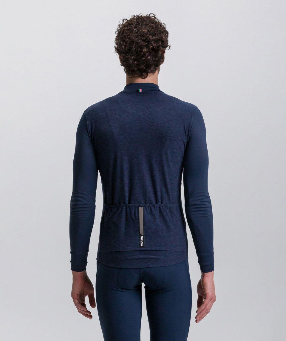 Langarmtrikot Santini Pure Blau 3/4