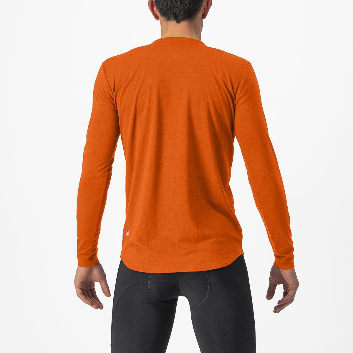 Castelli Longeus Unlimited Merino Sleeve Jersey laranja 2/2