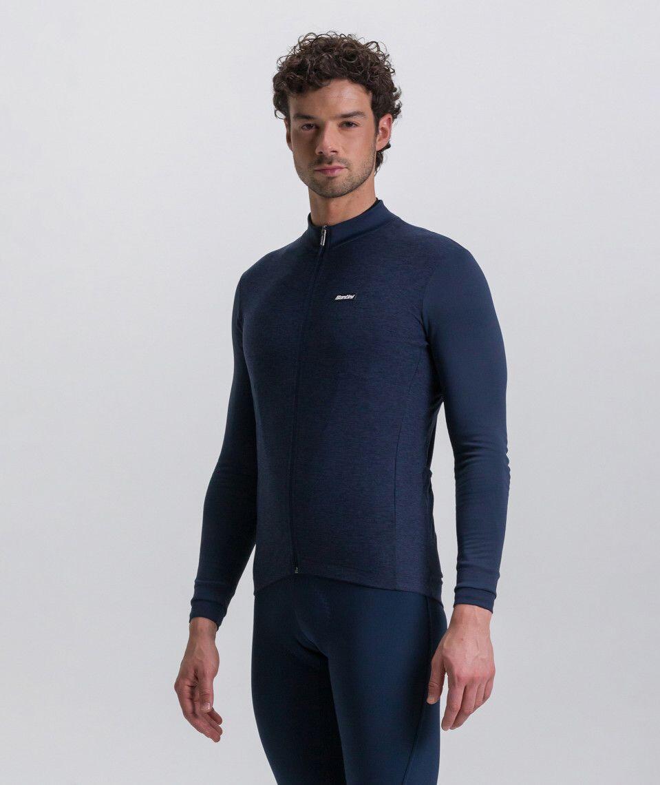 Langarmtrikot Santini Pure Blau 2/4