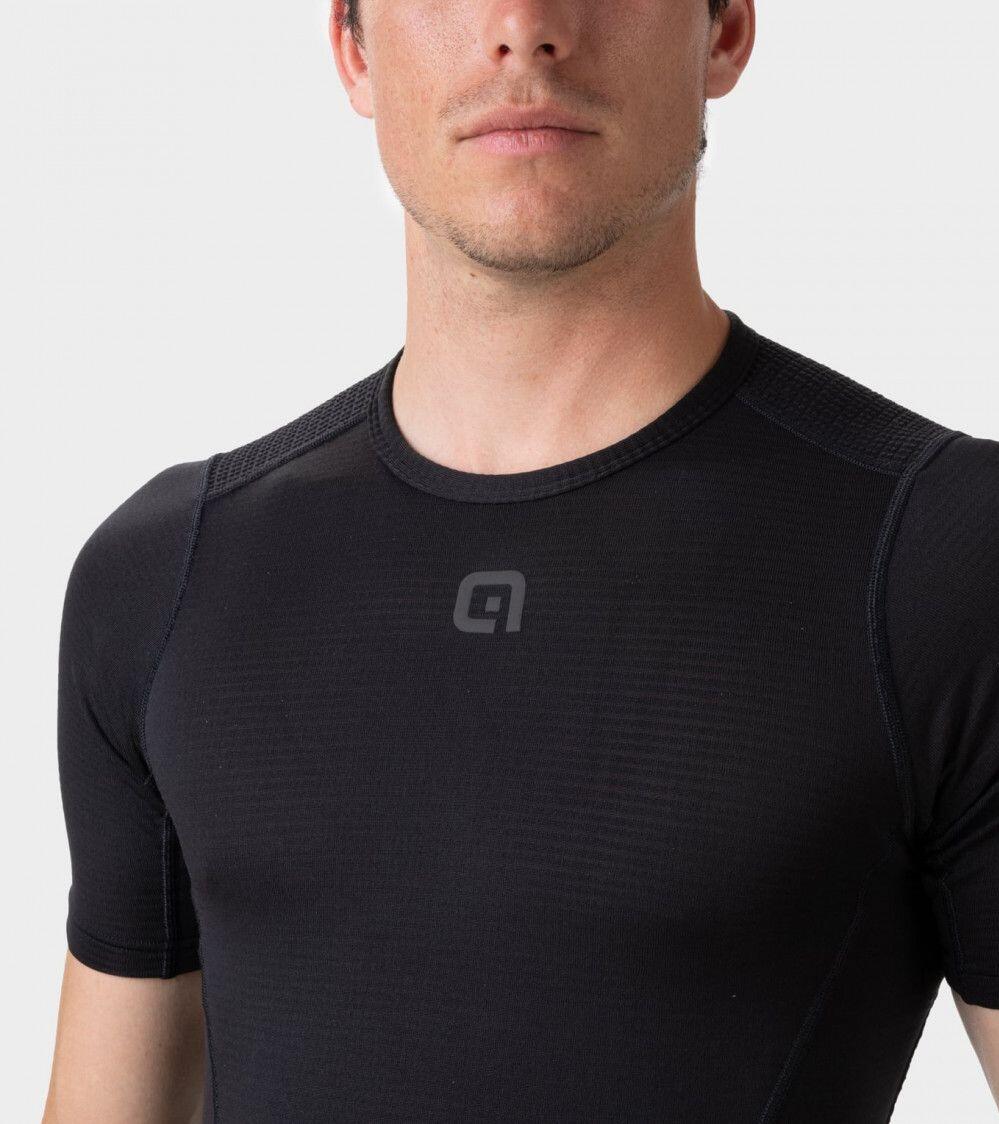 Baselayer Kurzarm Alé Grid Schwarz 3/6