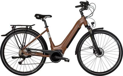 Bicyklet Victoire Elektro-Stadtfahrrad Shimano Alivio 9S 400 Wh 700 mm Braun