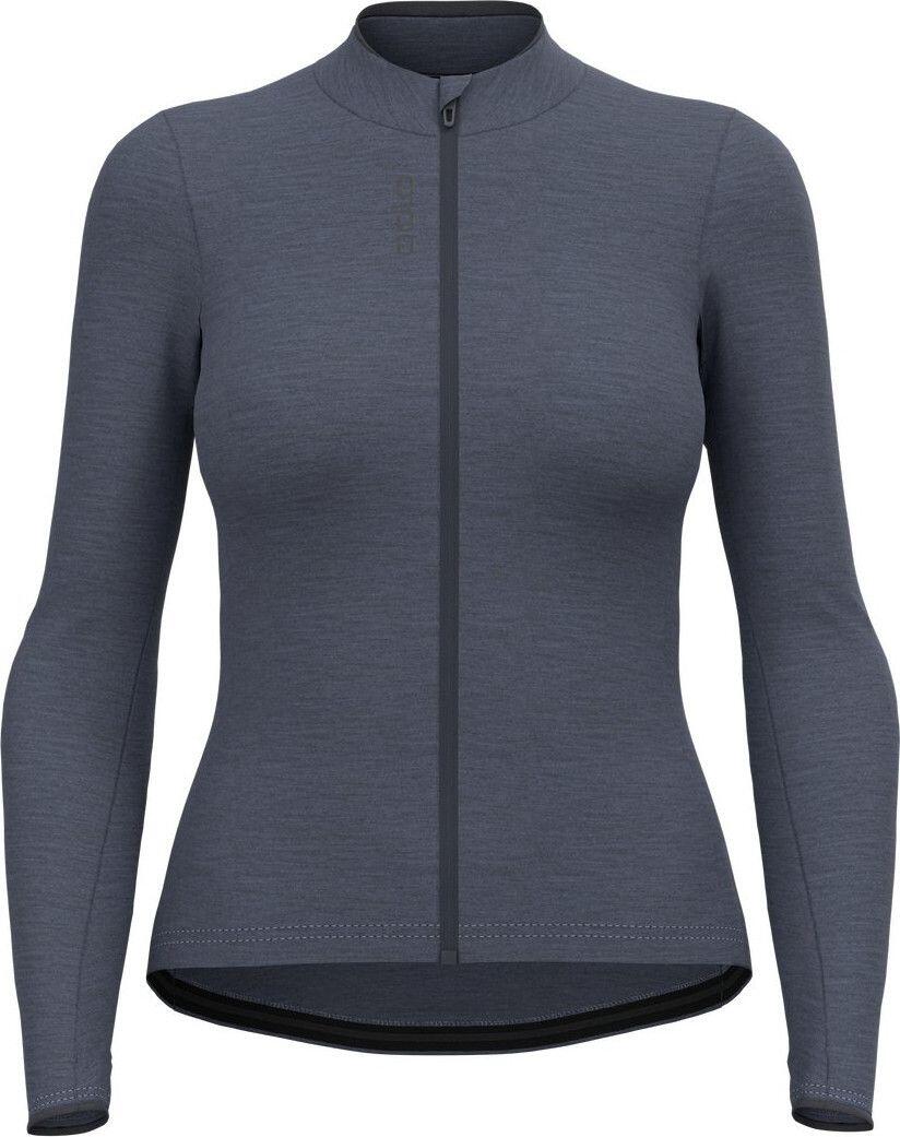 Odlo Women's Full Zip Performance Wool Long Sleeve Jersey Grey 1/2