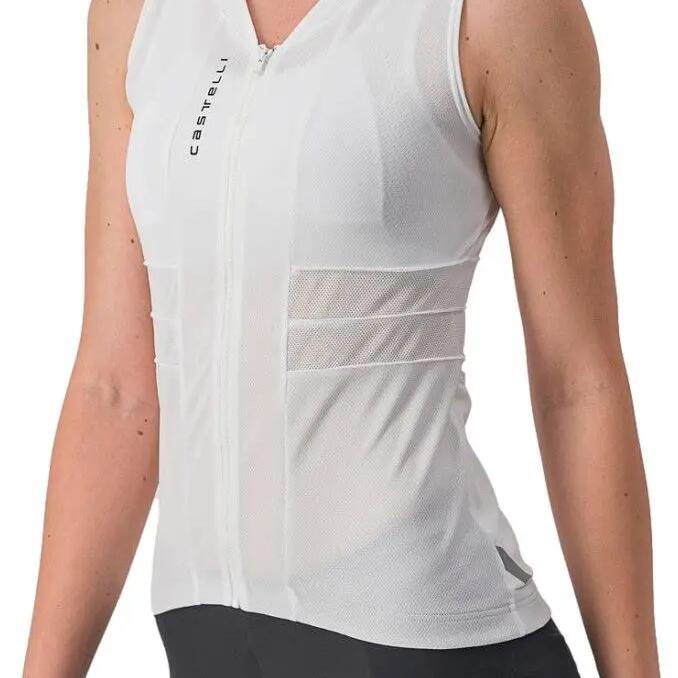 Women's Sleeveless Jersey Castelli Anima 4 White Ivory