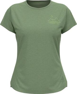 Odlo ascent 365 sharp women's short sleeve jersey khaki