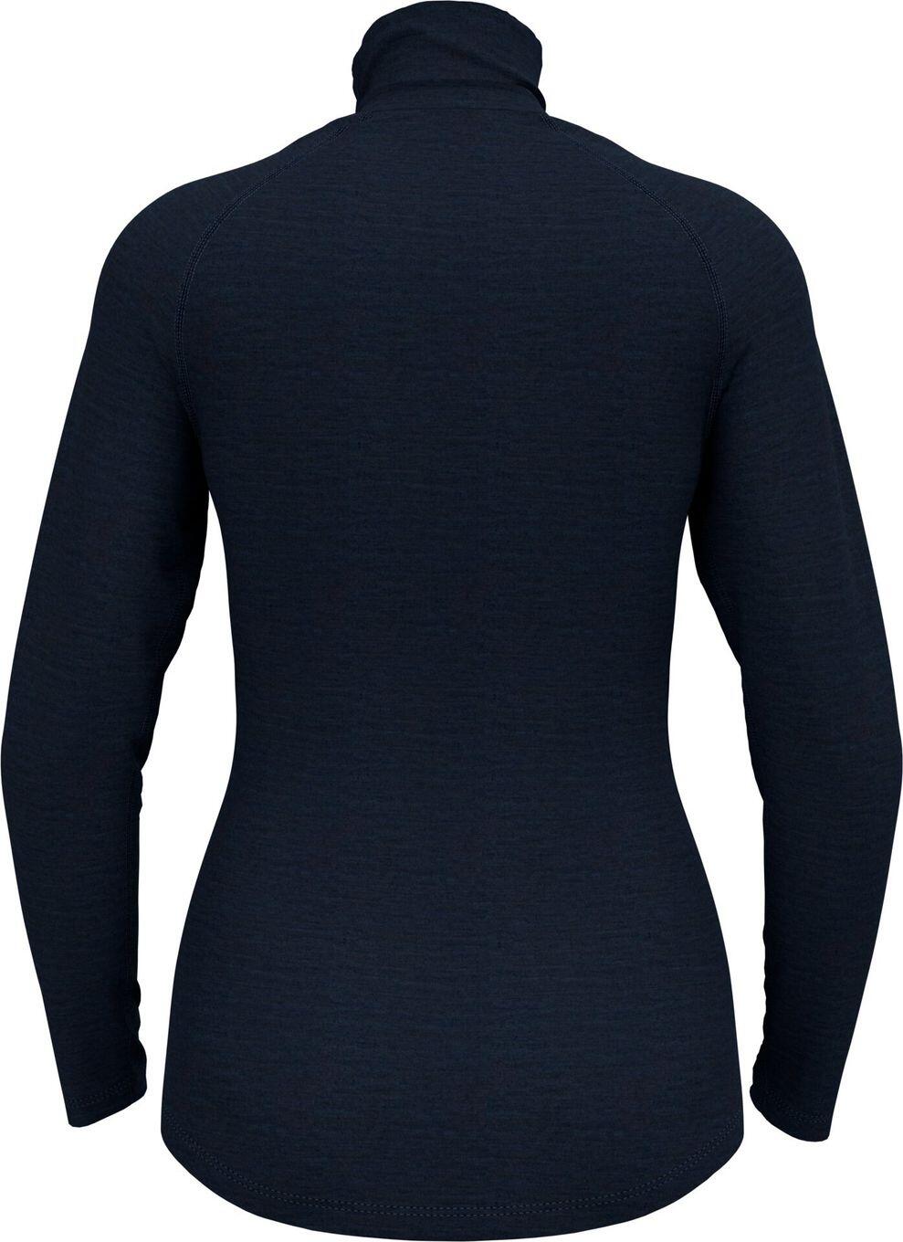 Dames Odlo 1/2 Zip Performance Wool 150 Blue Baselayer 2/2