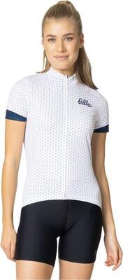 Odlo essential women's short sleeve zip jersey white / blue