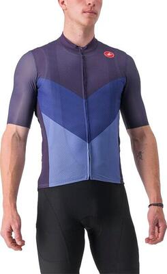 Castelli endurance pro 2 korte mouw trui donkerblauw/paars