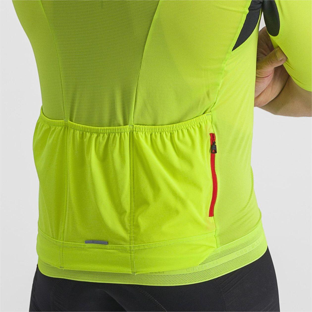 Maillot Manches Courtes Castelli Superleggera 3 Noir/Jaune Fluo 4/7