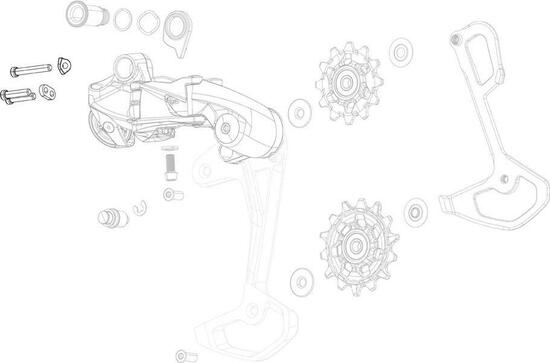 Pièce de Dérailleur Sram Cover/Skid XX SL T-Type Eagle AXS