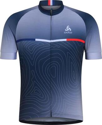 Odlo performance france jersey met korte mouwen - blauw