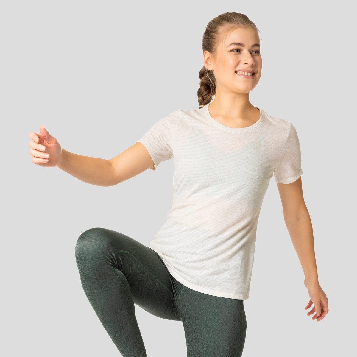 T-Shirt Running Odlo Active 365 Linencool Blanc Femme 3/7
