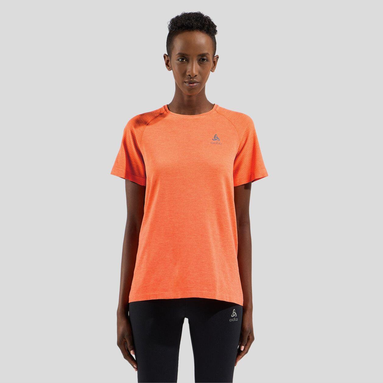 T-Shirt Running Odlo Essentials Seamless Corail Femme 3/5
