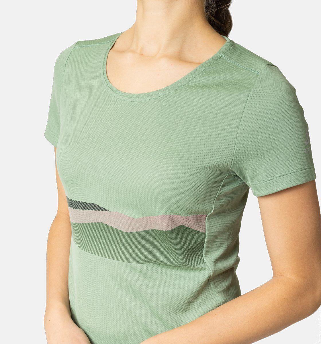 Maillot Manches Courtes Odlo F-Dry Ridgeline Femme Vert 3/3