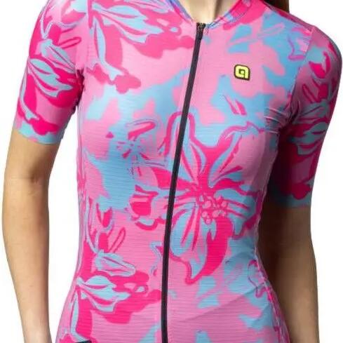 Maillot Manches Courtes Femme Alé Honolulu Rose