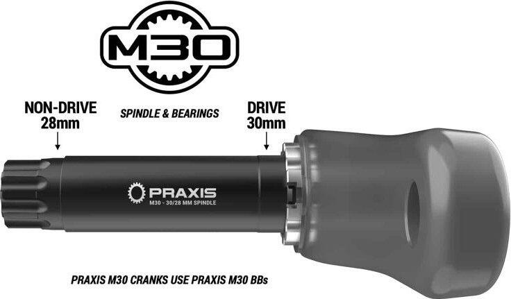Praxis Zayante Carbon M30 Cranks Black 2/3
