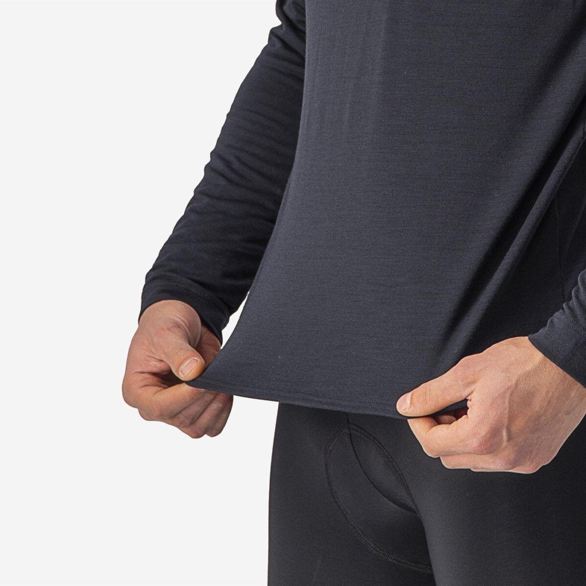 Maillot Manches Longues Castelli Unlimited Merino Noir/Gris 4/5